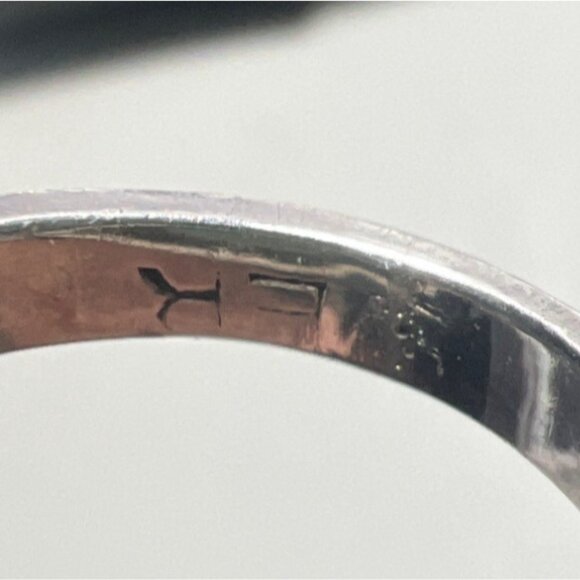 Signed EK Sterling Silver Turquoise Ring Attributed Emerson Kinzel Navajo sz 8.5 - Picture 9 of 11